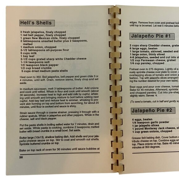 The Original Jalapeño Cookbook 1991 1st Print Steve Hodge & Company Spiral Bound - Picture 6 of 11